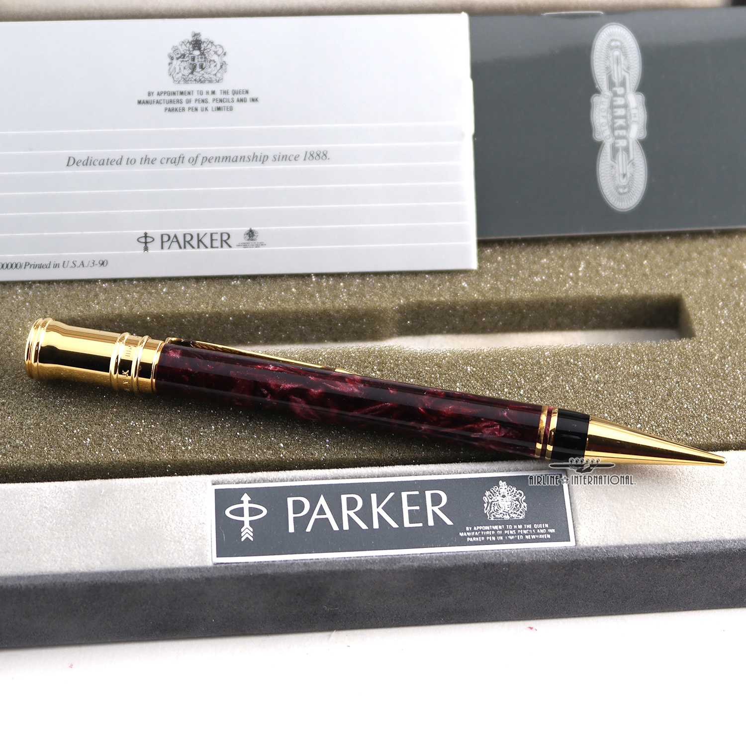 Parker Duofold Maroon .9mm Mechanical Pencil WITH BOX!!