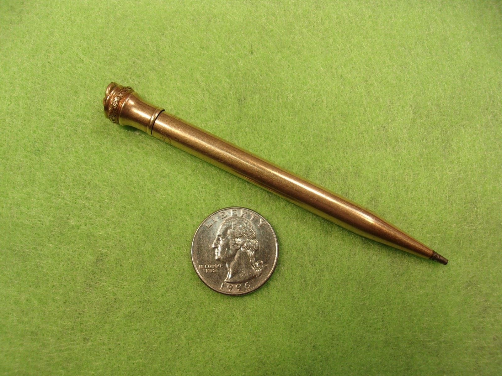 VERY NICE OLDER VTG ANTIQUE ROSE GOLD FILLED 4″ MECHANICAL PENCIL WAHL EVERSHARP