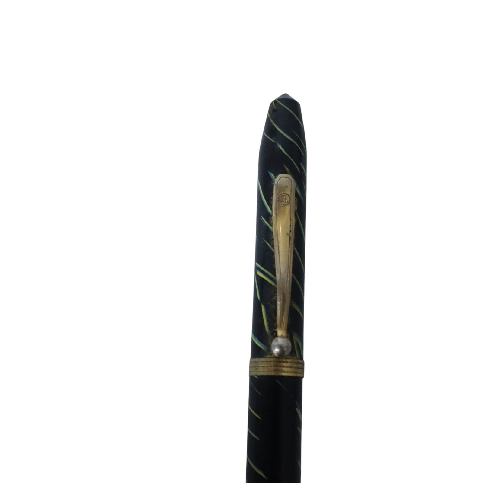 Vintage Arnold Pen Co Mechanical Pencil Fountain Pen Gold Black Twist Design