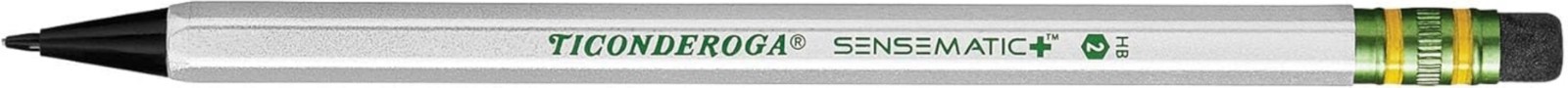 Sensematic Mechanical Pencil, 0.7mm Lead, Silver, 2 Count