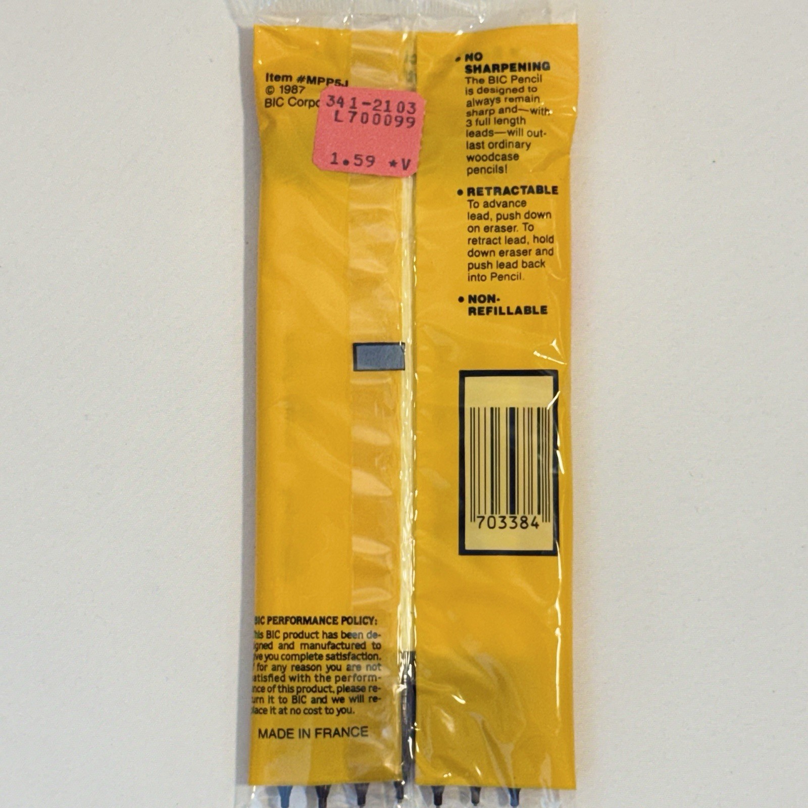 Sealed NEW Vintage School Supplies 1987 BIC Pencil Mechanical 0.7mm NOS