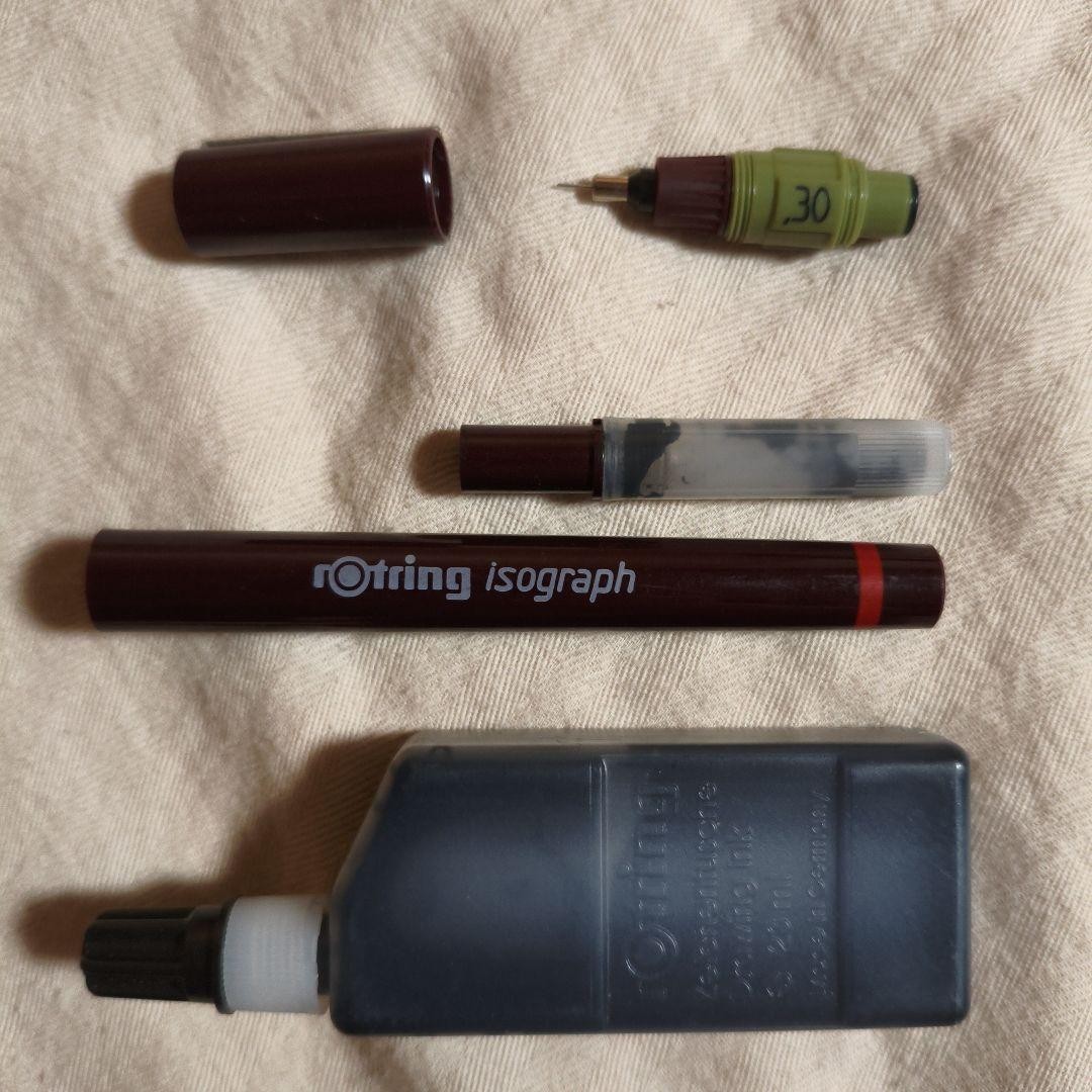 Rotring Isograph 0.3mm Brown Ink Technical Pen