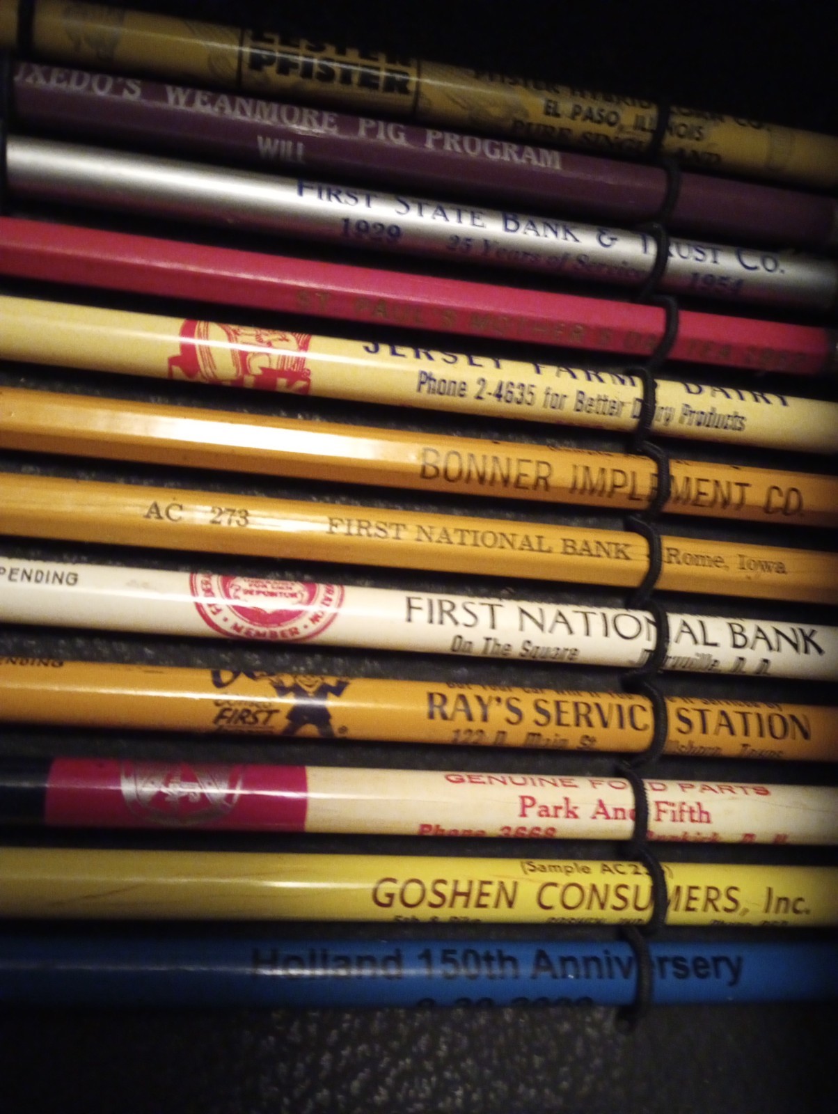 24 UNUSED Salesmans Sample Advertising Pencils In Case Allis Chalmers Holland IN