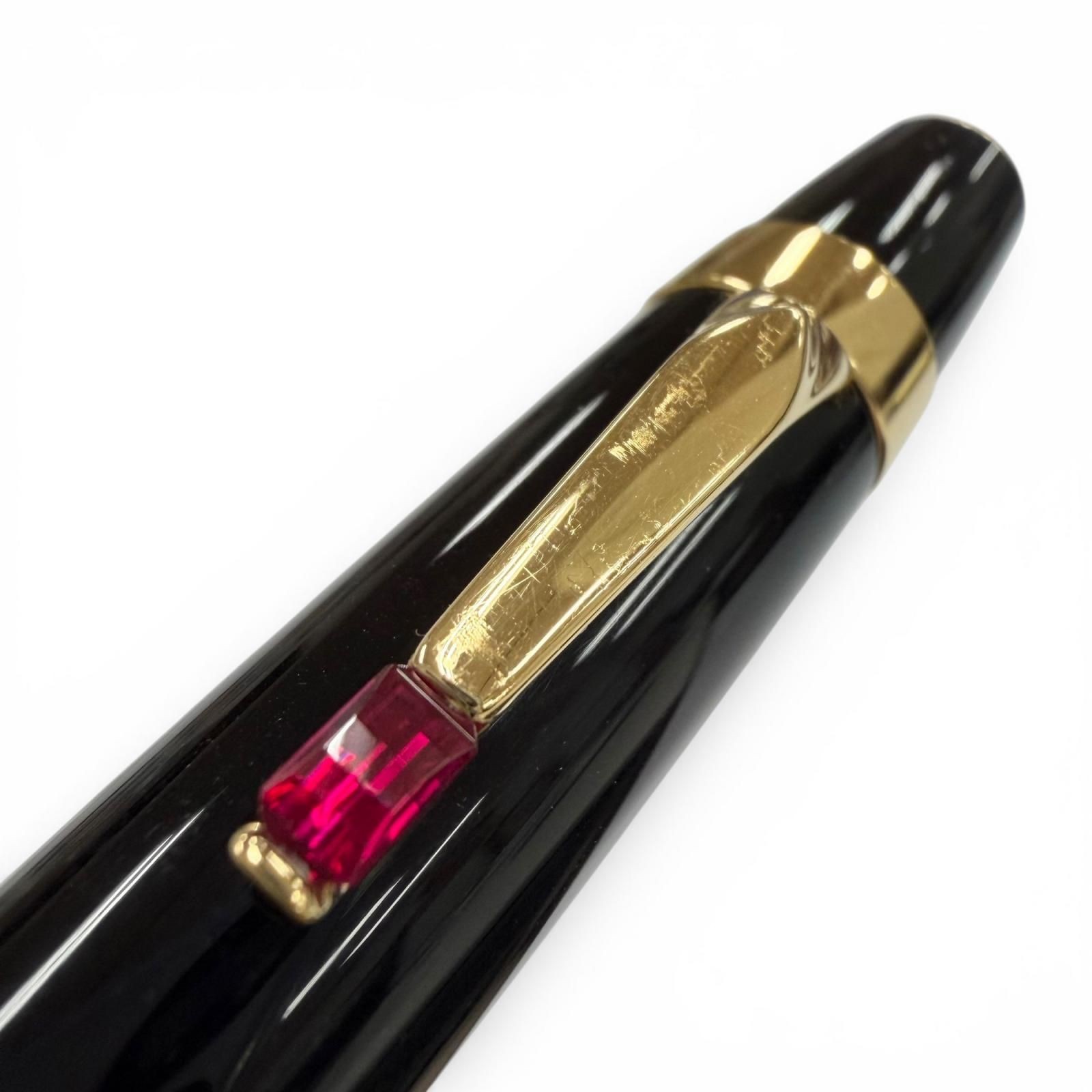 MONTBLANC Boheme Red Gemstone White Star Twist Mechanical Pencil Black Gold