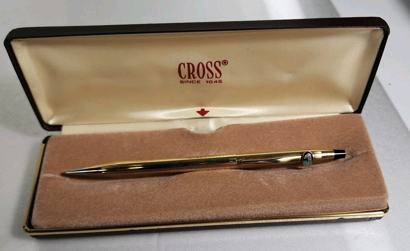 Cross 0.5mm 10K Gold Filled Vintage Mechanical Pencil W/ Case Needs Lead Works