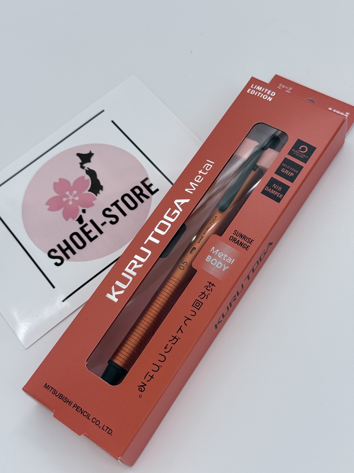 Uni Kurutoga Metal 0.5mm Mechanical Pencil Sunrise Orange Limited Edition NEW
