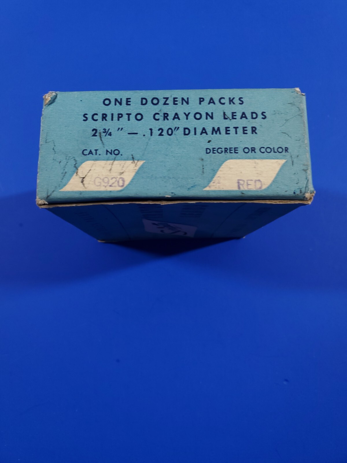 Vintage Scripto Mechanical Pencil Crayon Leads Advertising 12 Boxes RED