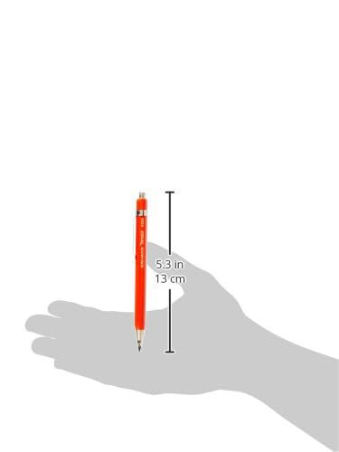 Koh-I-Noor 2mm Diameter Short Mechanical Clutch Lead Holder Pencil – (Red)…