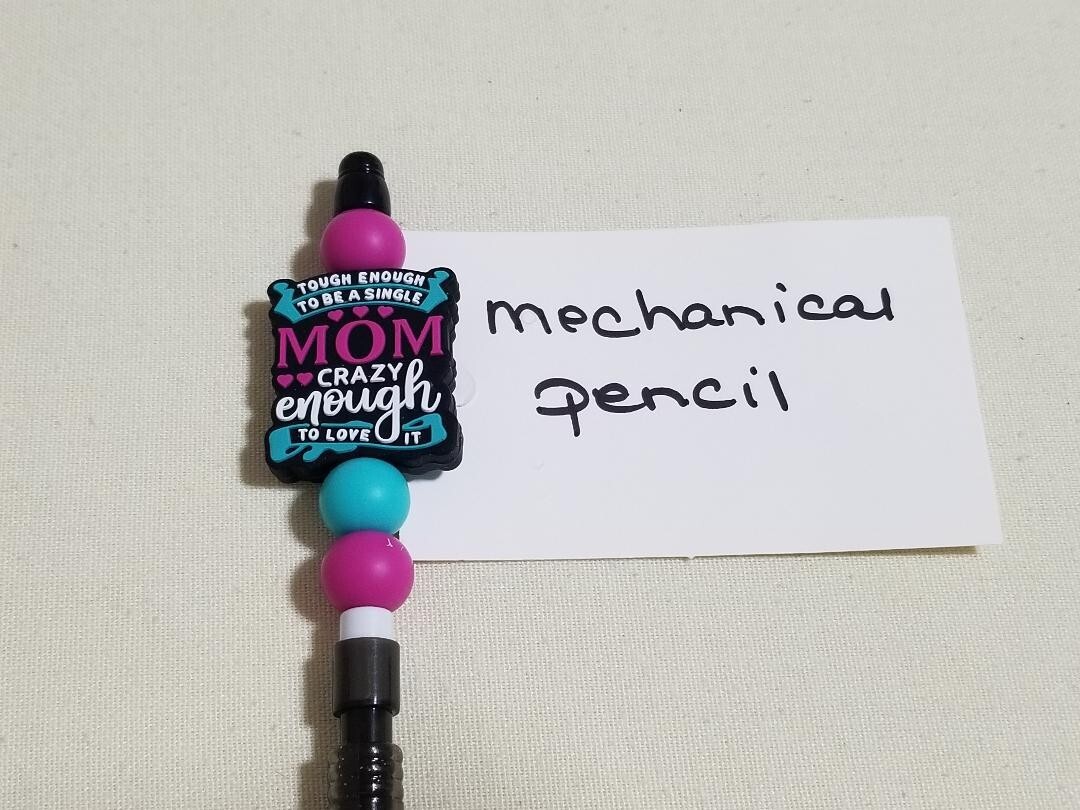 beaded mechanical pencil, school supplies, beaded pencil, office supplies, (MP04