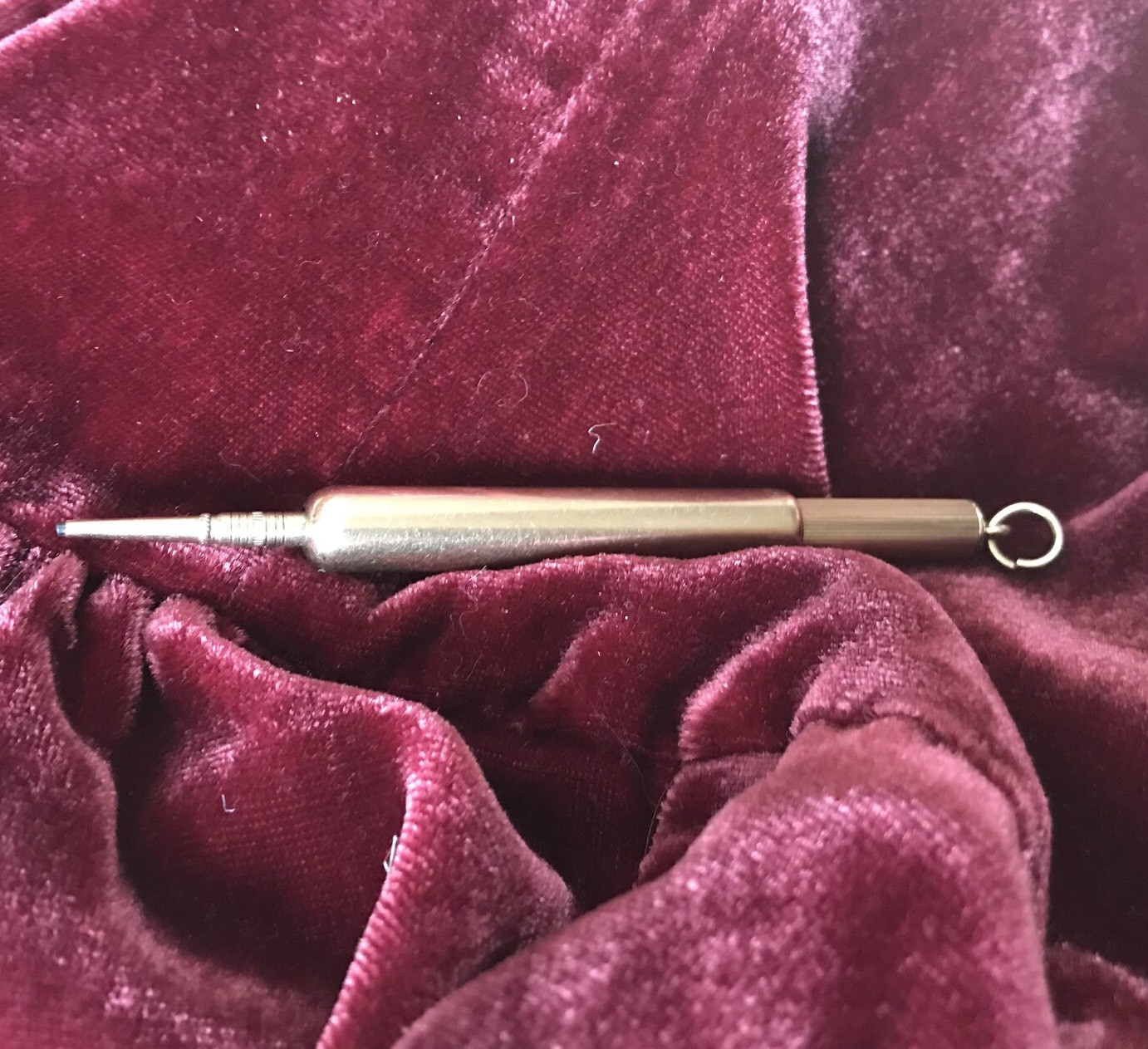 Antique 10K Chatelaine WS Hicks Retractable Pencil Estate 11.25 G