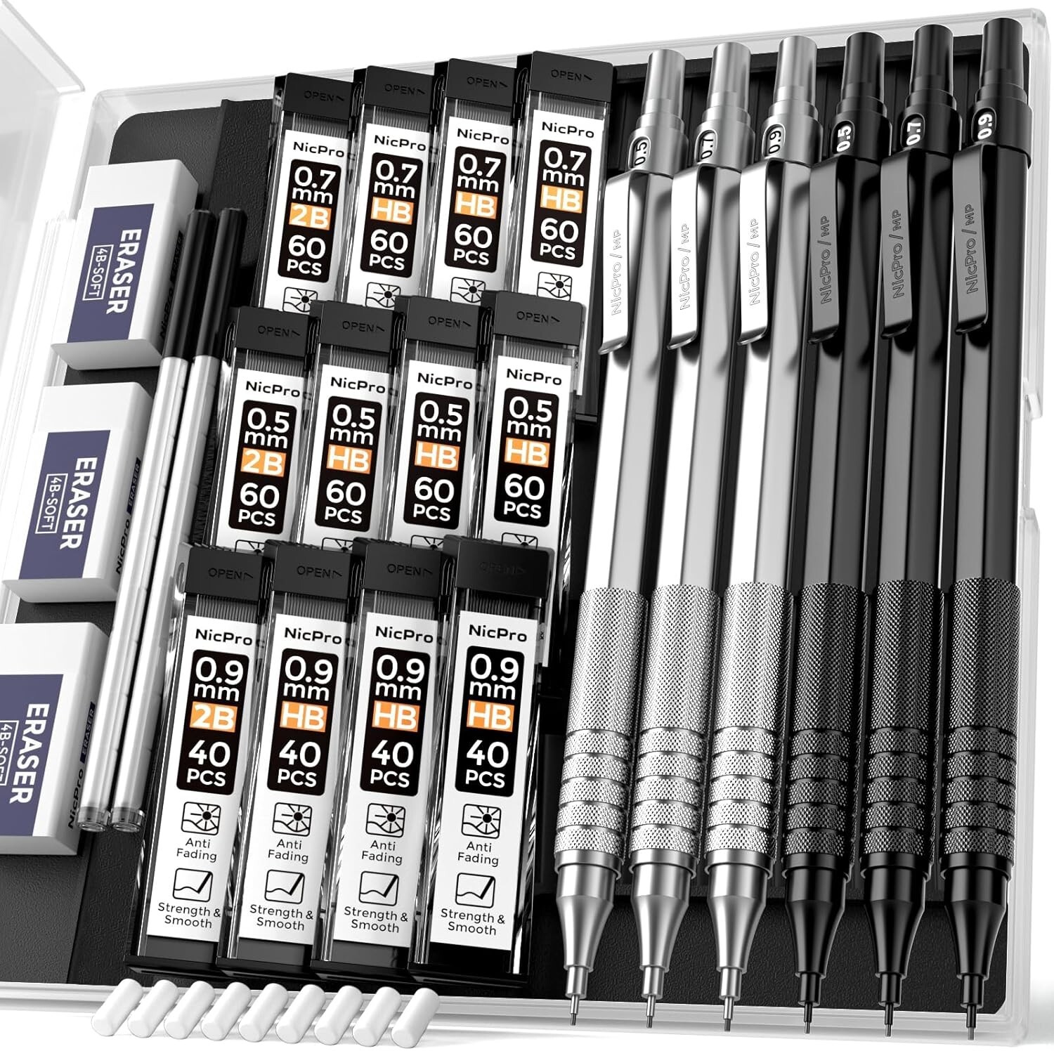 Lightweight Mechanical Pencil Kit with Storage Case – Ideal for Professionals