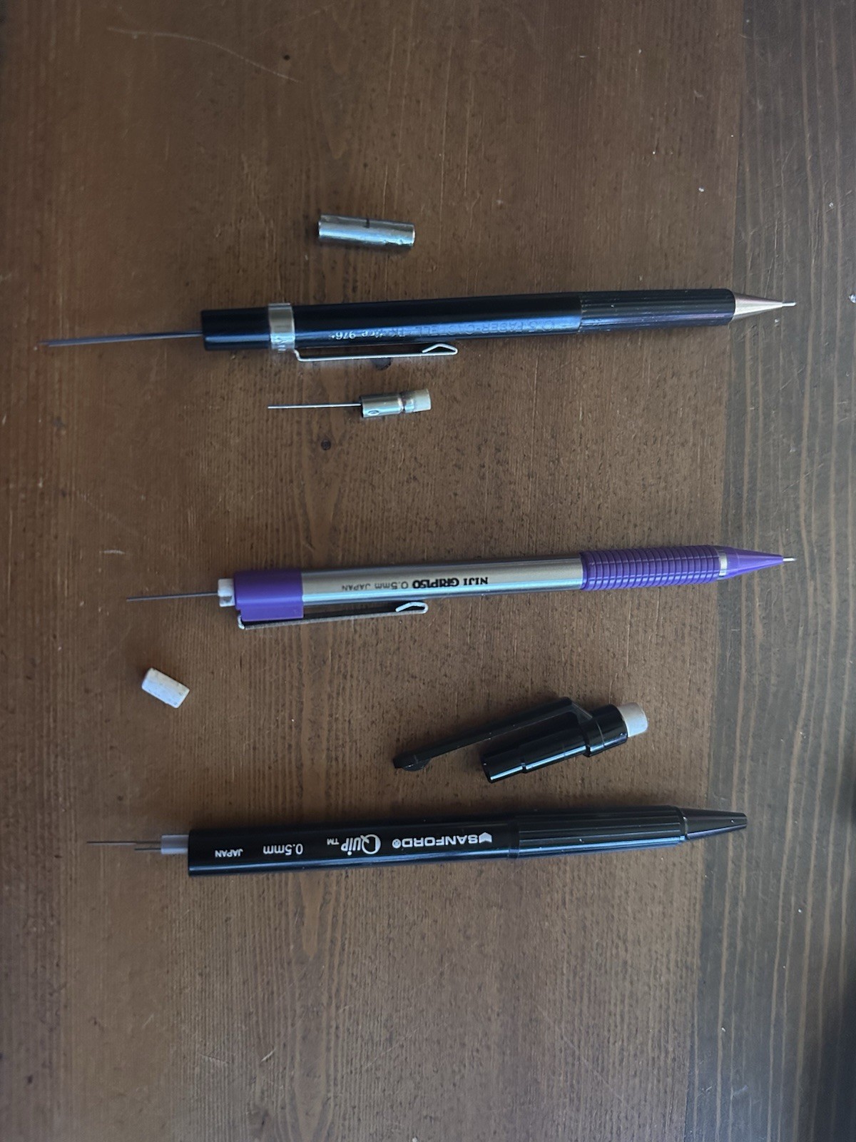 Lot of 10 Mechanical Pencils – PENTEL, Faber-Castell, Dur-O-Lite, NIJI, BIC