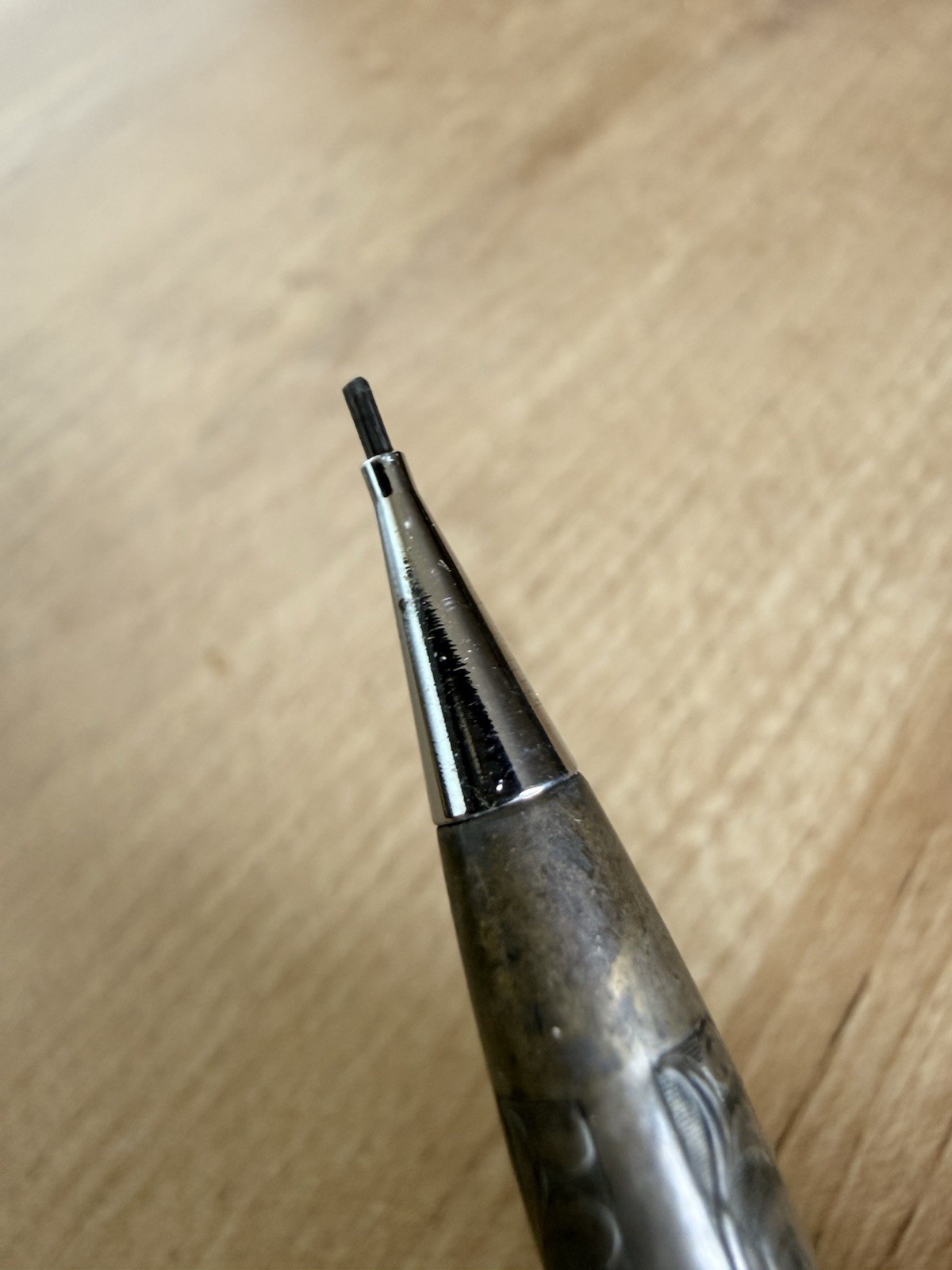 Scheaffer Sterling Silver Mechanical Pencil 5″L Grapevine Pattern Vintage USA