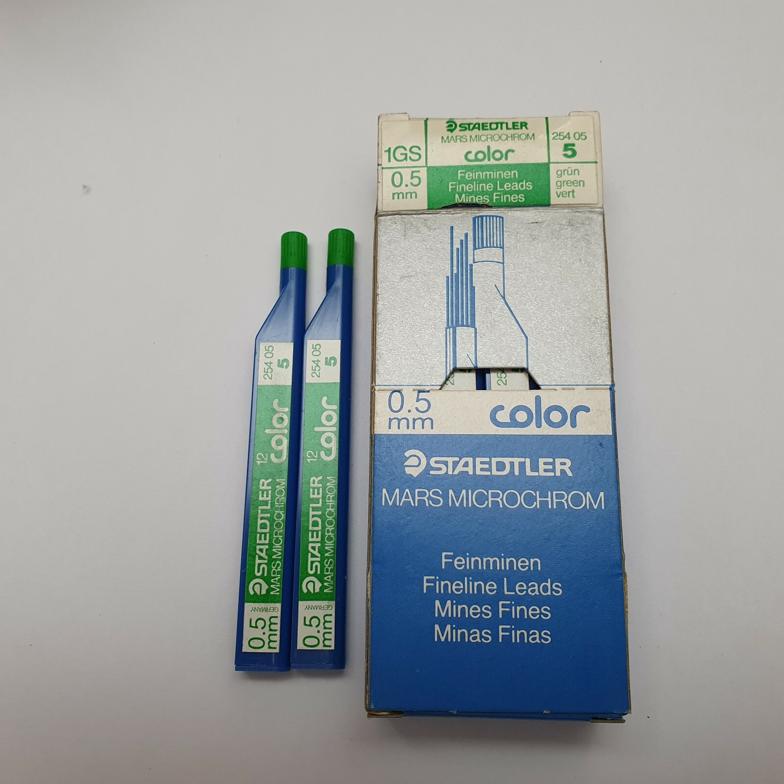 Lot of 144 Leads – Staedtler Mars Microchrom – 0.50 mm – 12 Packs – Green Color