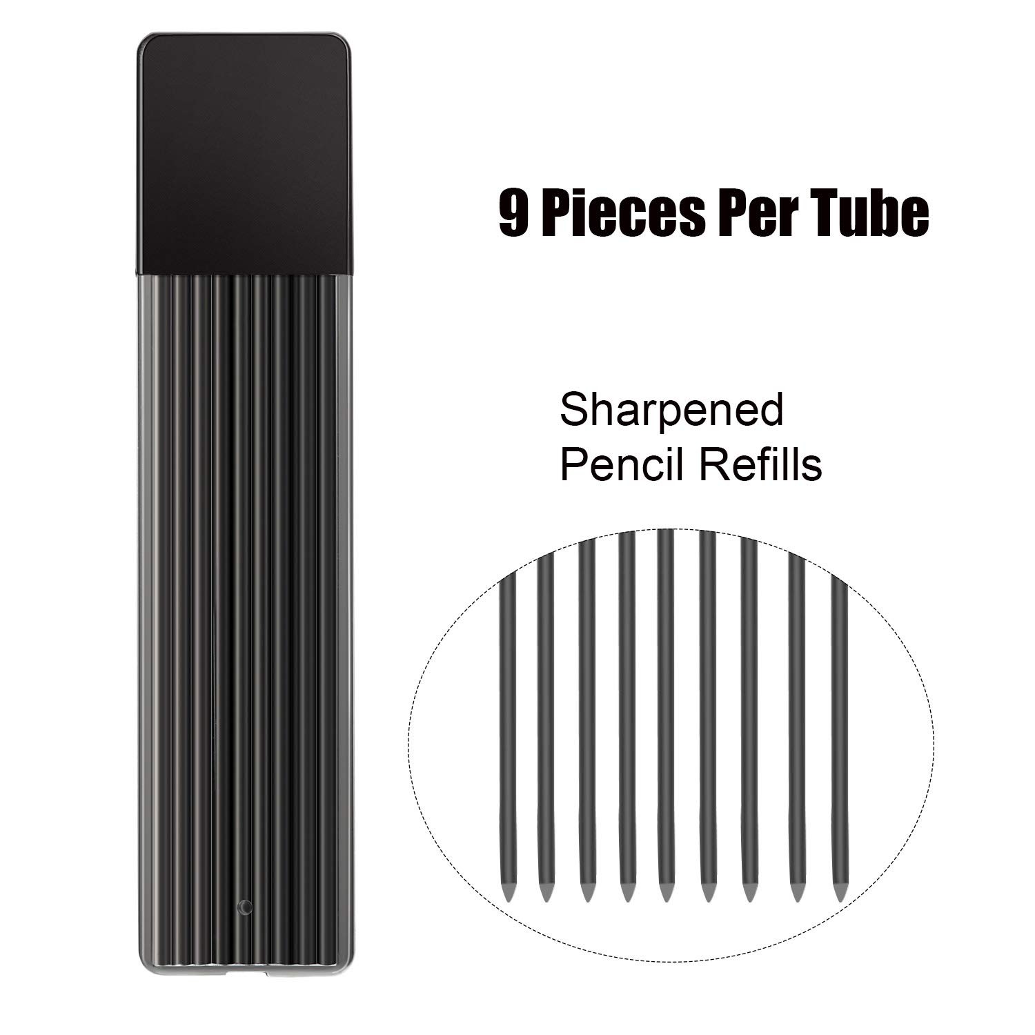 21 Pieces 2.0 mm Mechanical Pencil Set, 9 Pieces Automatic Pencils 12 2 mm Me…