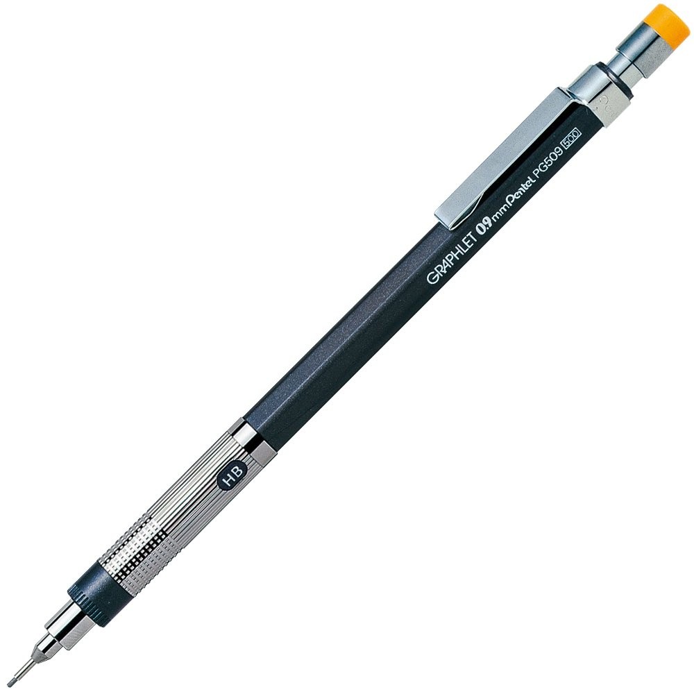 Pentel Graphlet Mechanical Pencil, 0.9mm 1 Count (Pack of 1), メタリックグレー