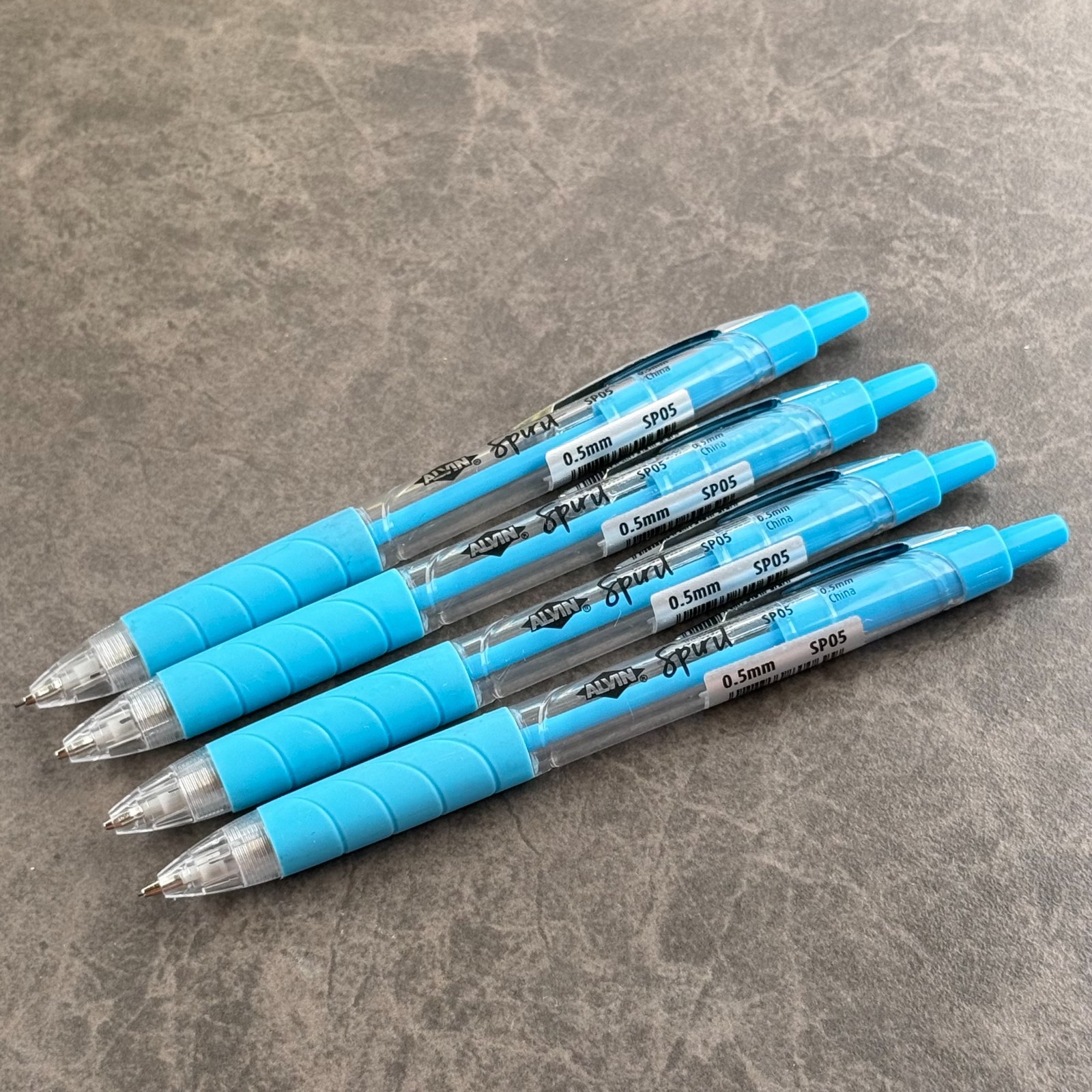 Alvin Spirit Mechanical Pencils Blue 0.5mm Lot of 4, Drafting & Writing