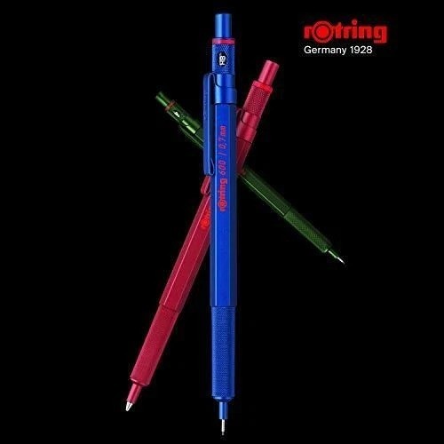 rOtring 600 Mechanical Pencil | HB 0.7 mm | Red All-Metal Body | Hexagonal