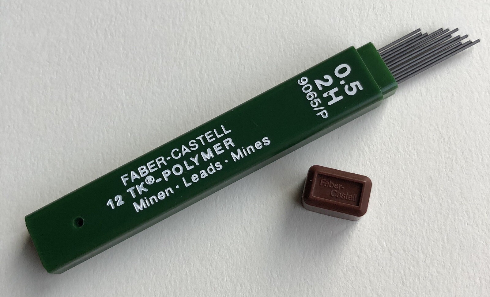 Vintage Faber-Castell TK-POLYMER .5mm Mechanical Pencil Lead 2H 9065/P 12 Sticks