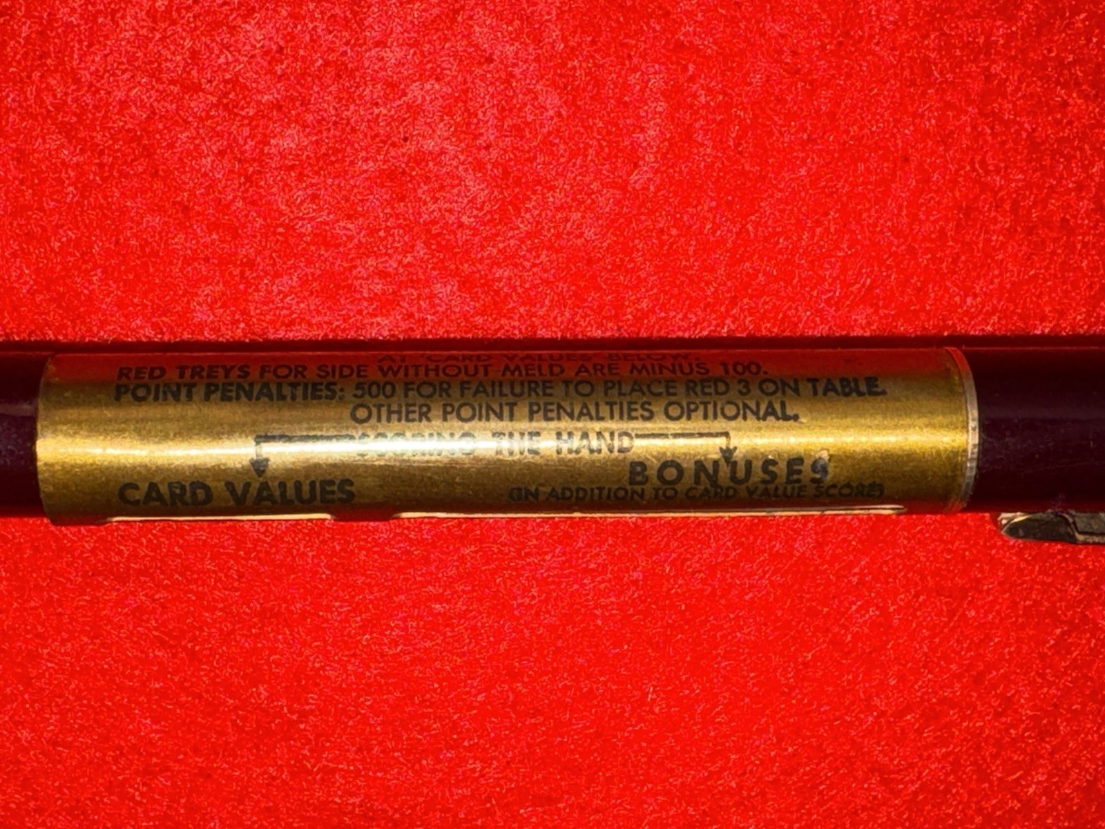 Vintage Mascot E-Z Score Canasta Card Game Mechanical Scoring Pencil USA