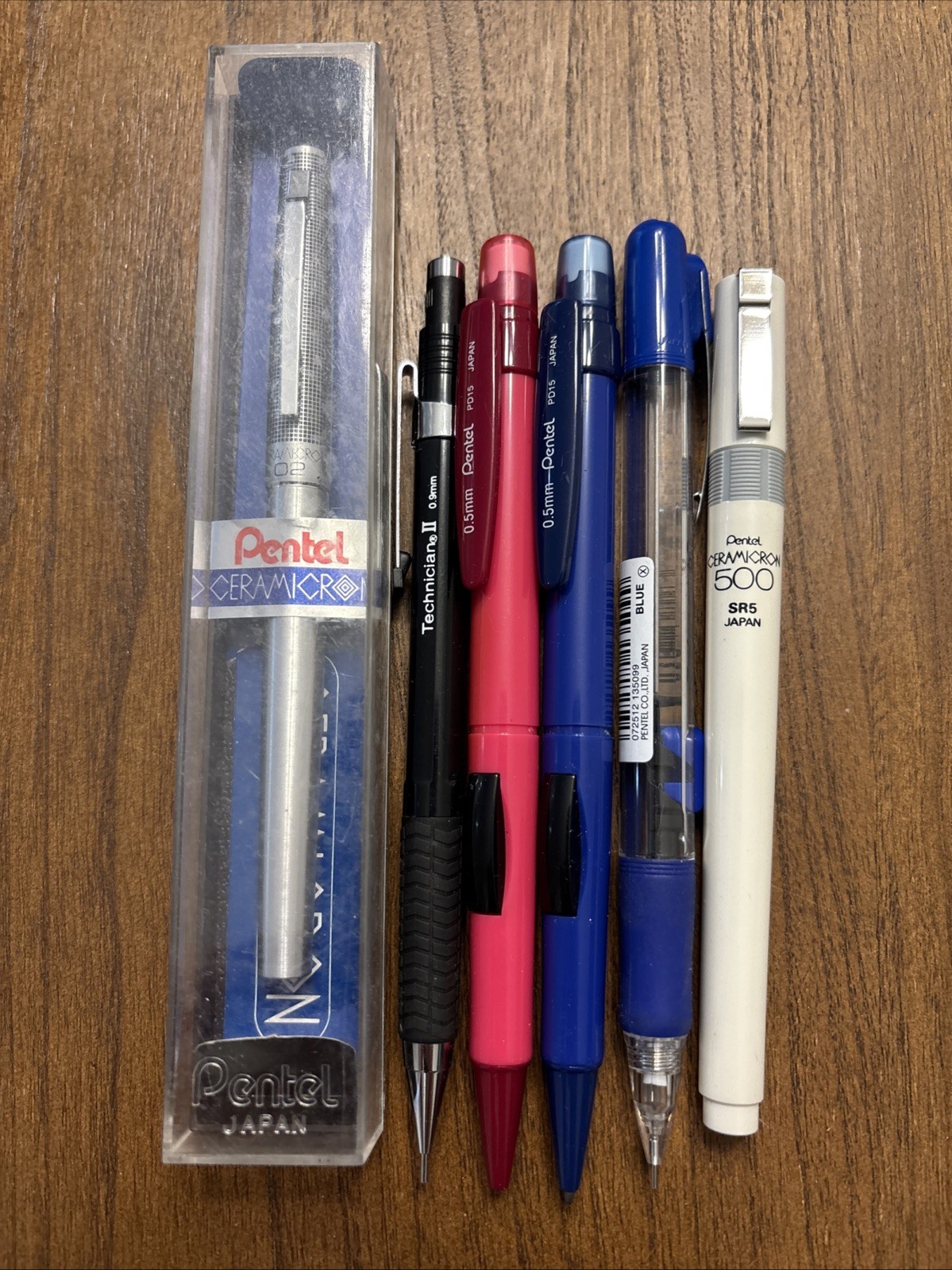 Lot of 6 Vintage Pen and Mechanical Pencil Pentel, Sanford