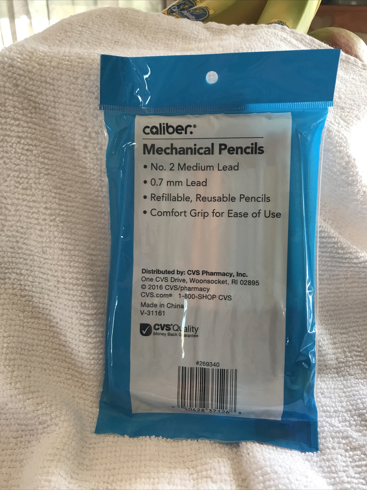 Caliber Mechanical Pencils 10 Pack-0.7mm #2 Lead-Refillable-Comfort Grip