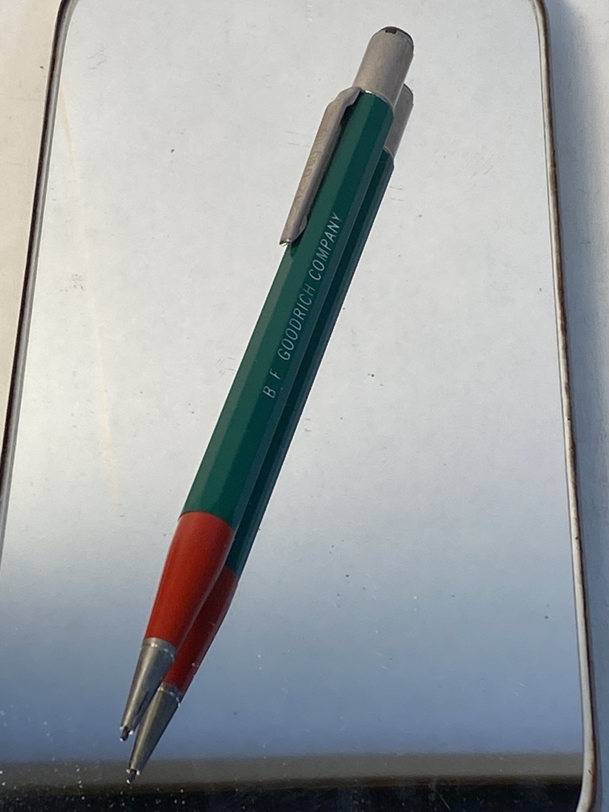 Autopin Mechanical Pencil Green & Red B. F. Goodrich Co.