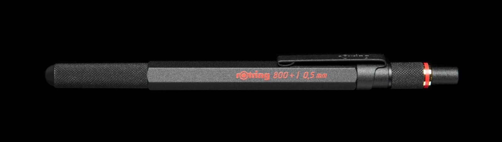 Rotring 800+ Black Retractable 0.5 Pencil & Stylus Hybrid & Eraser New In Box