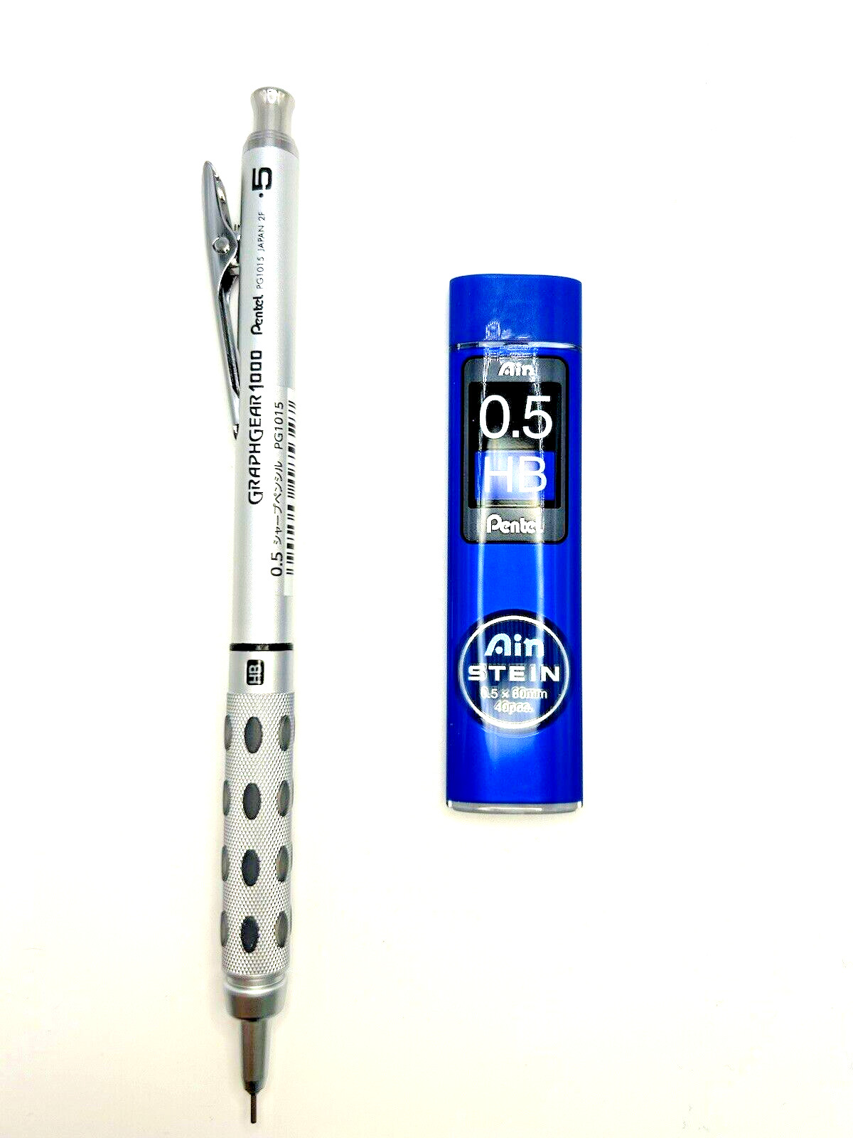 Pentel Graphgear 1000 Mechanical Drafting Pencil 0.5mm AND Ain Stein Lead HB