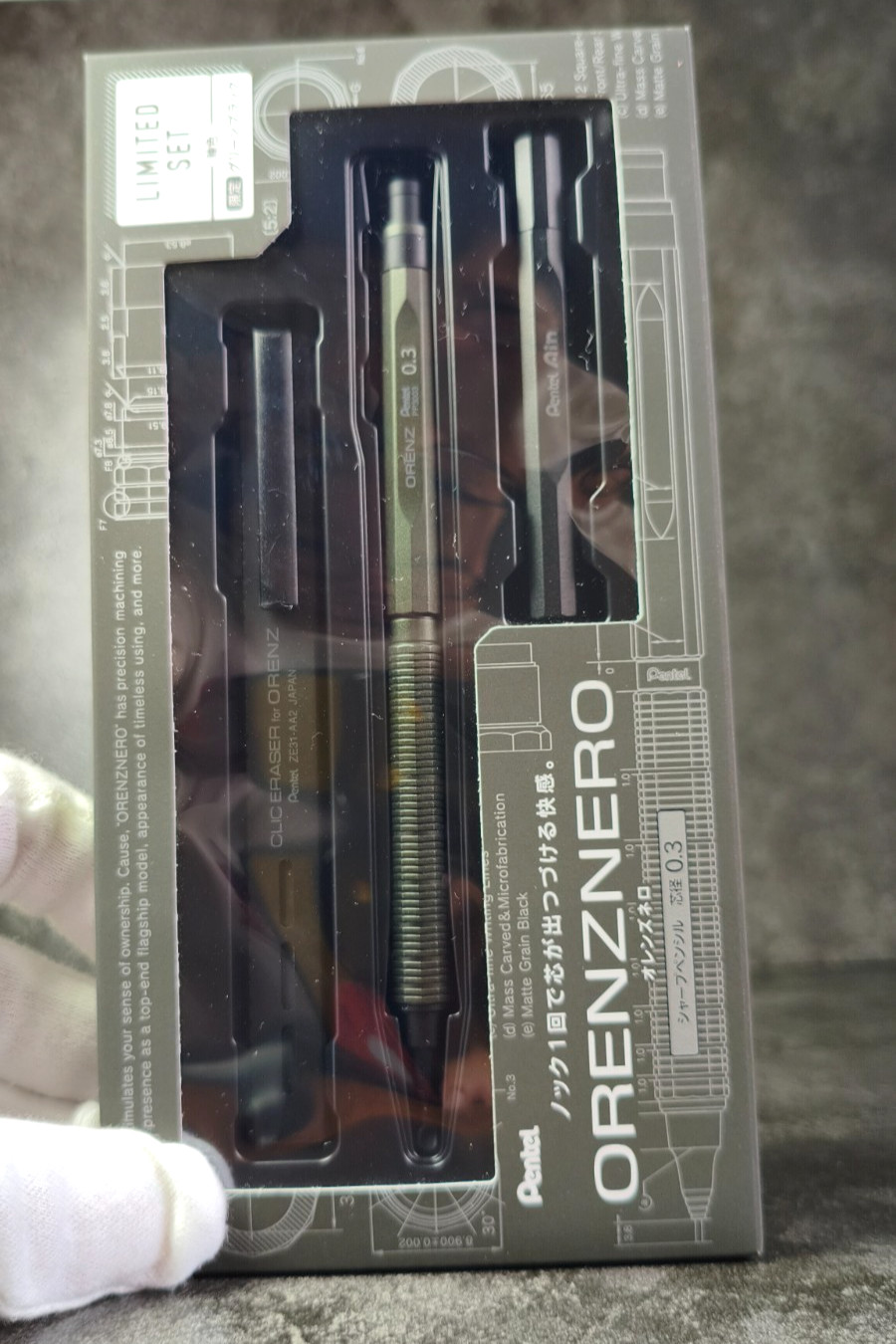 Pentel Orenznero Limited Special Set 0.3mm Rare Green Black PP3003-DAST Japan