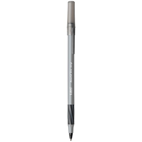Round Stic Grip Xtra Comfort Ballpoint Pen, Medium Point (1.2mm), Black, Soft