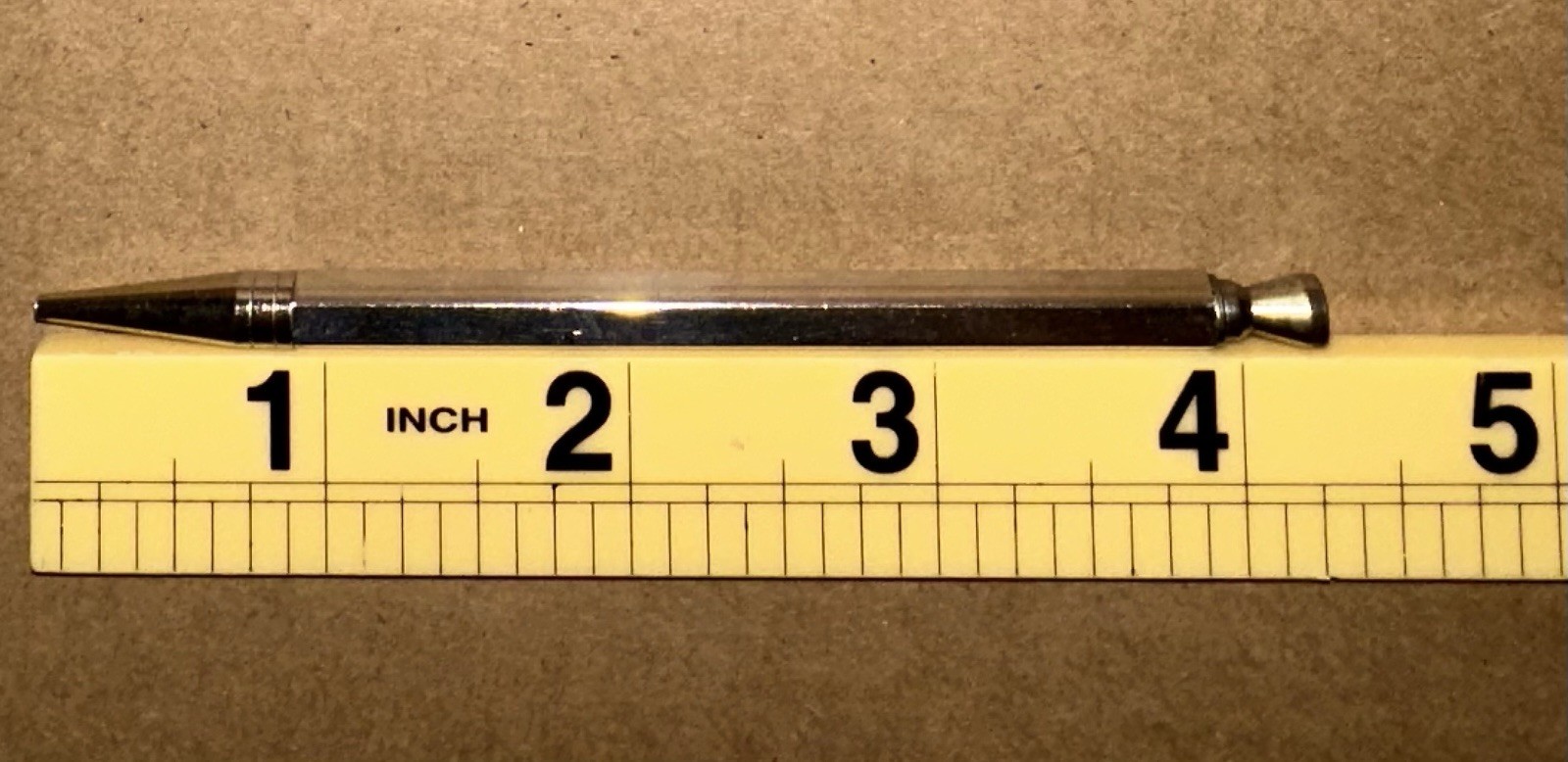 Vintage Magnetic Hexagon Chrome-Plated Mechanical Pencil 4.4″