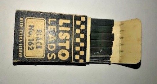 Vintage Listo Leads Black No. 162 Pencil Corporation Full Box extra Sleeve