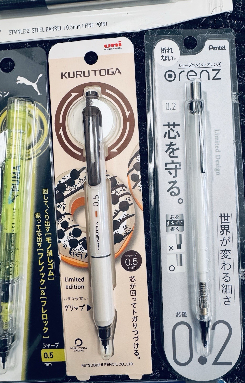 Vintage NOS Unopened Pentel Mitsubishi Zebra Bubble Pack Lot Pencils Pens