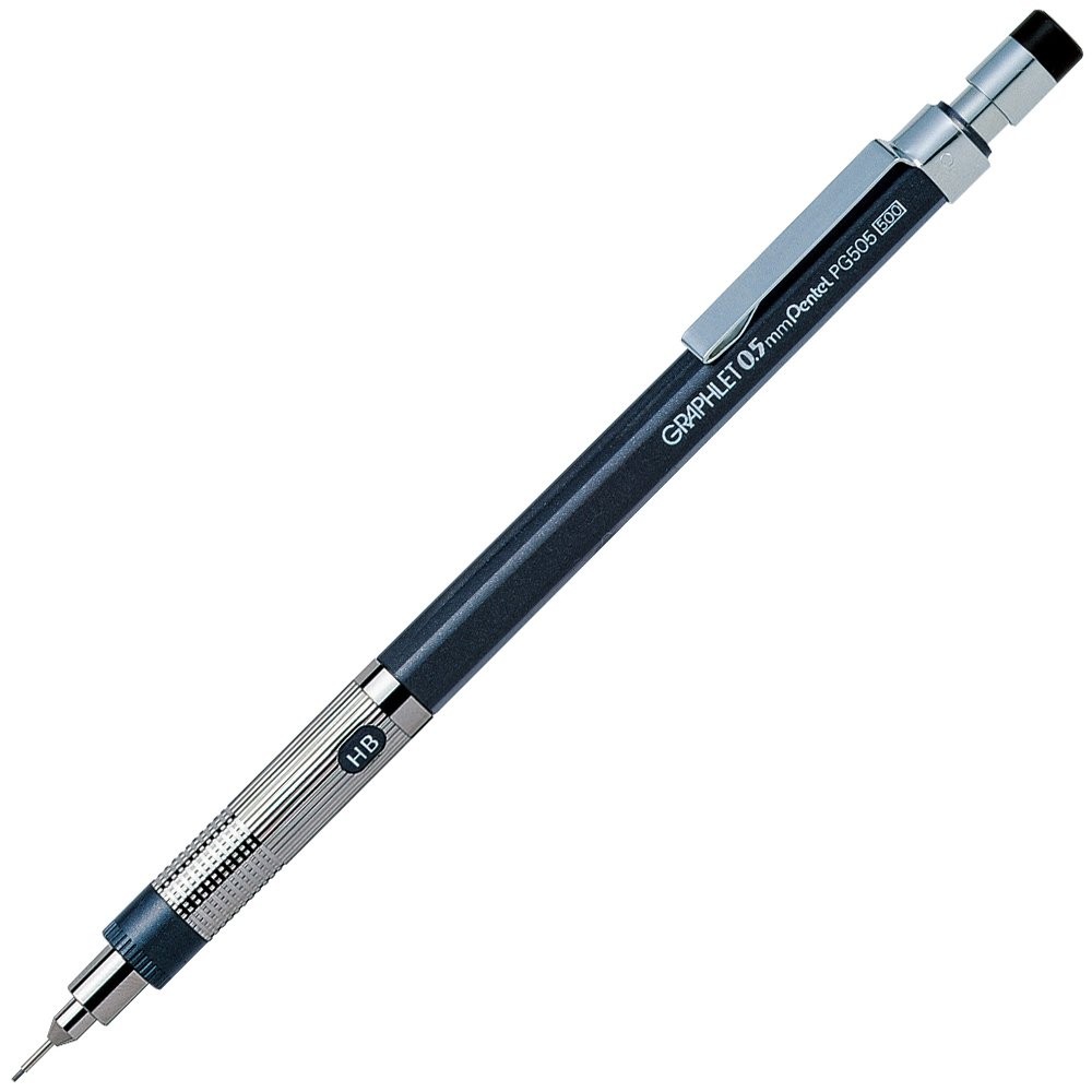 Pentel Graphlet 0.5mm Mechanical Pencil Black Writing Instrument Pack of 1