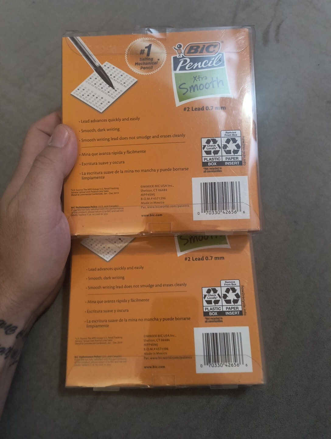 (2) BIC Xtra-Smooth Mechanical Pencils Eraser Med Point 0.7mm 40 Pack (80 Tot)