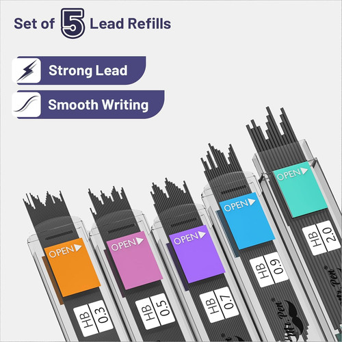 Mr. Pen- Pastel Mechanical Pencil Set with Lead 5 Count (Pack of 1),