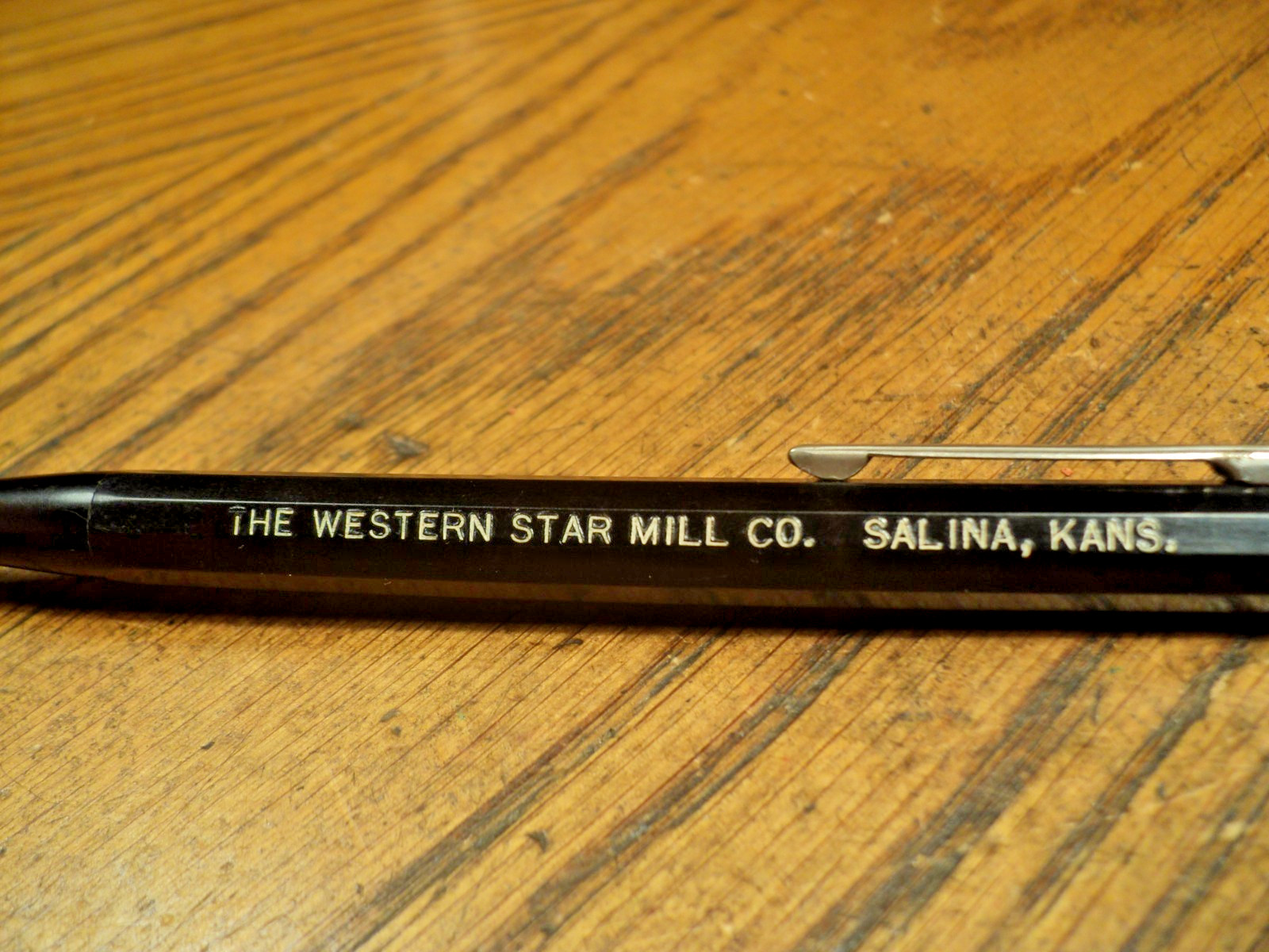 Vintage Autopoint Mechanical Pencil Western Star Mill Metal Cap 5-9/16″ Long