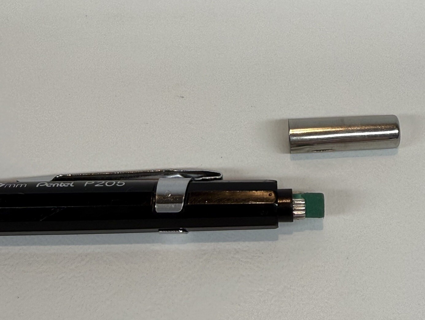 Pentel P205 Mechanical Drafting Pencil Black 0.5 mm Japan Tested Used READ
