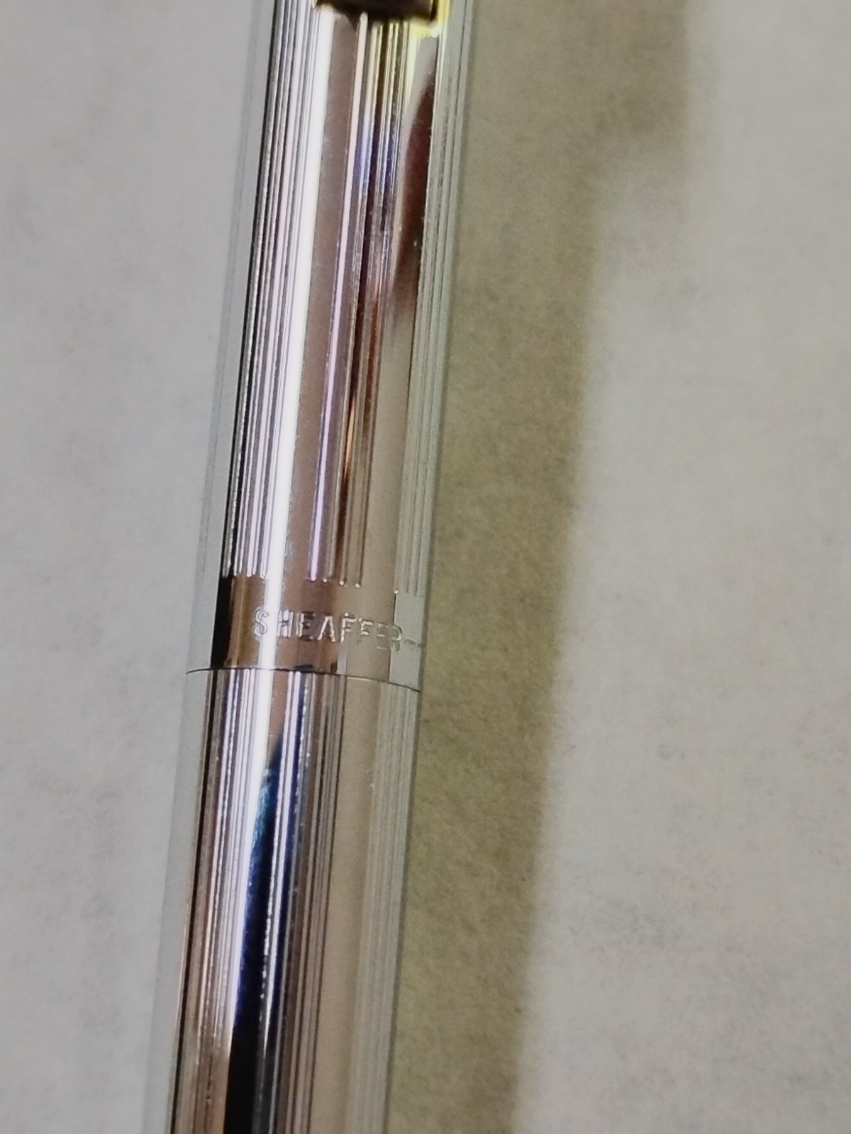 Sheaffer Vintage White Dot Silver Ballpoint Pen & Mechanical Pencil Set