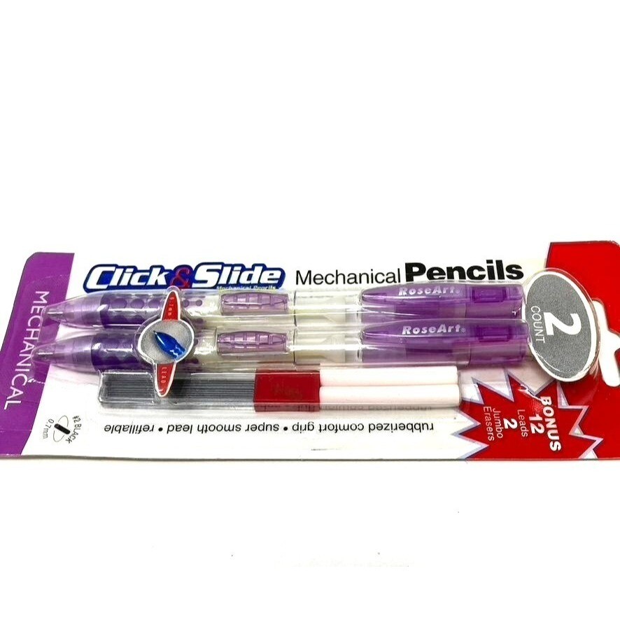 RoseArt Click & Slide Mechanical Pencils 0.7mm #2 Black Lead