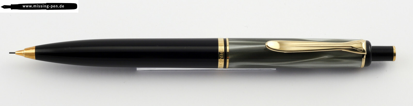 Pelikan Old Style Pencil (0.5 mm) D200 in Grey Marble & Black (gold cap)