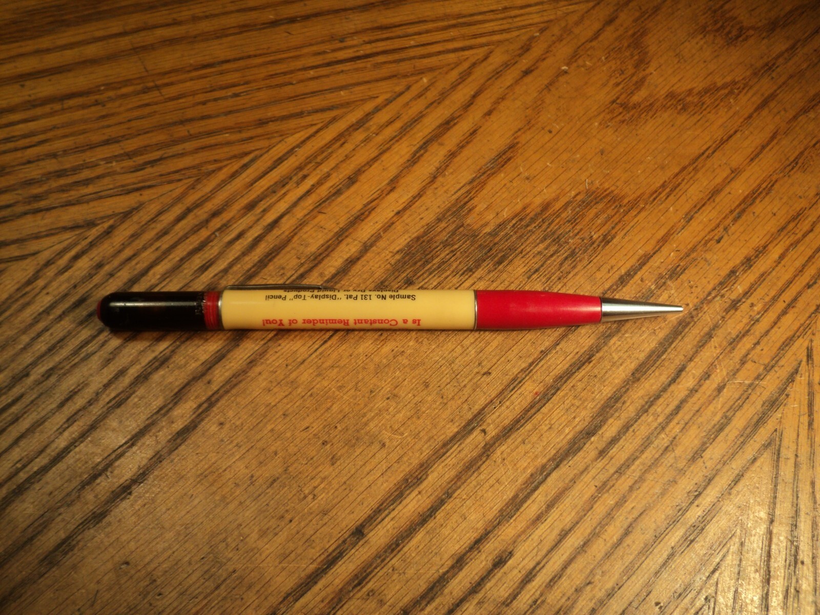 Vintage Ritepoint Mechanical Pencil Sample 131 “Display Top” 5-7/8″ Oil Cap