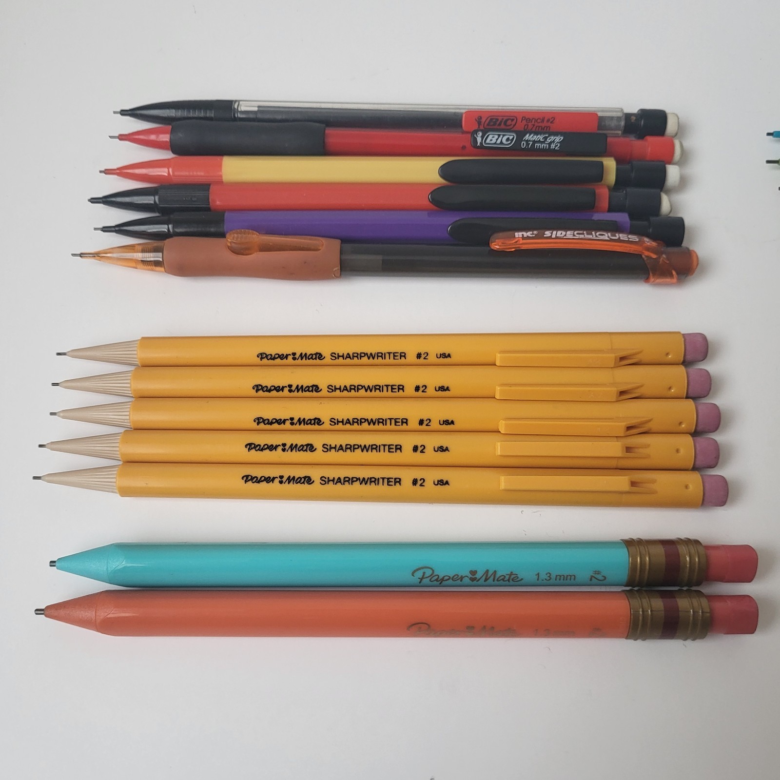 Colorful Mixed Lot of 29 Mechanical Pencils Mostly Bic Paper Mate Sharpwriter