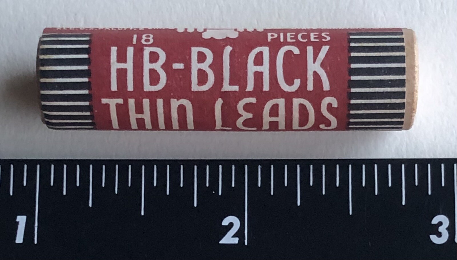 Vintage EAGLE Pencil Co. Mechanical Lead HB Black 1.18mm NOS 18pk Wood Tube USA
