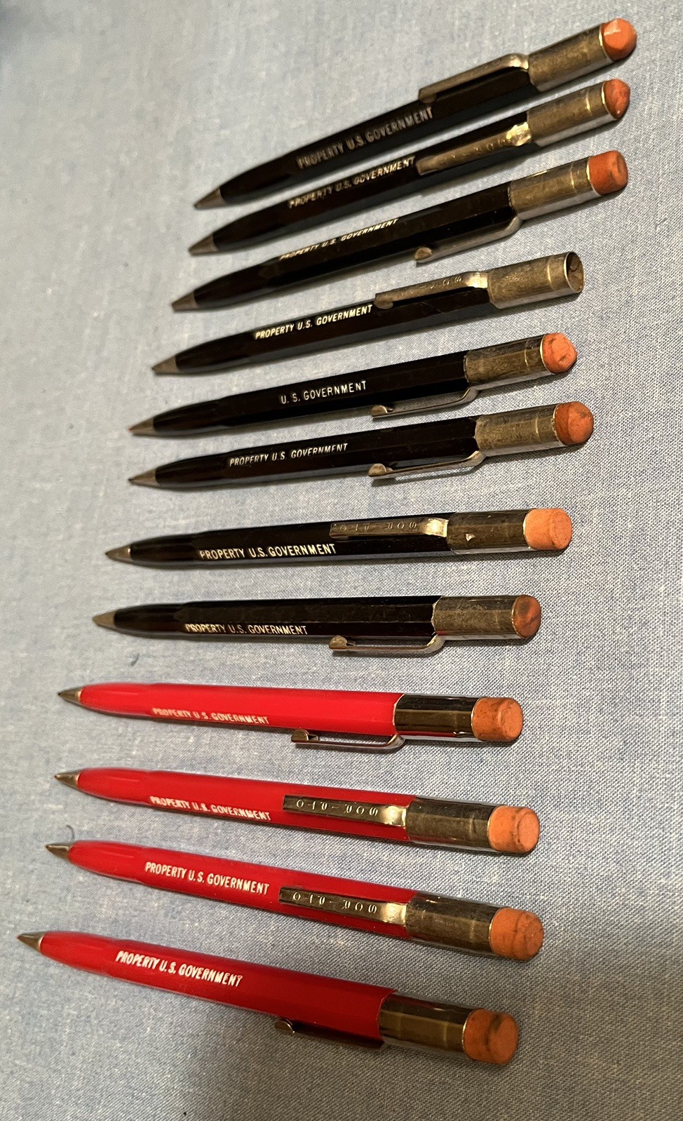 Vintage Lot 12 Scripto Mechanical Pencils Property U S Government