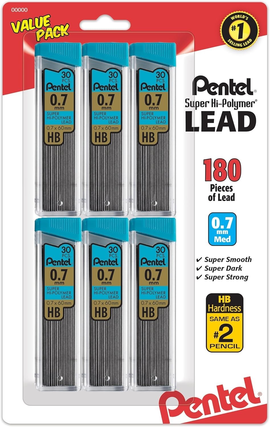 Professional Grade 0.7mm HB Lead Refills – 180pcs for Artists & Students
