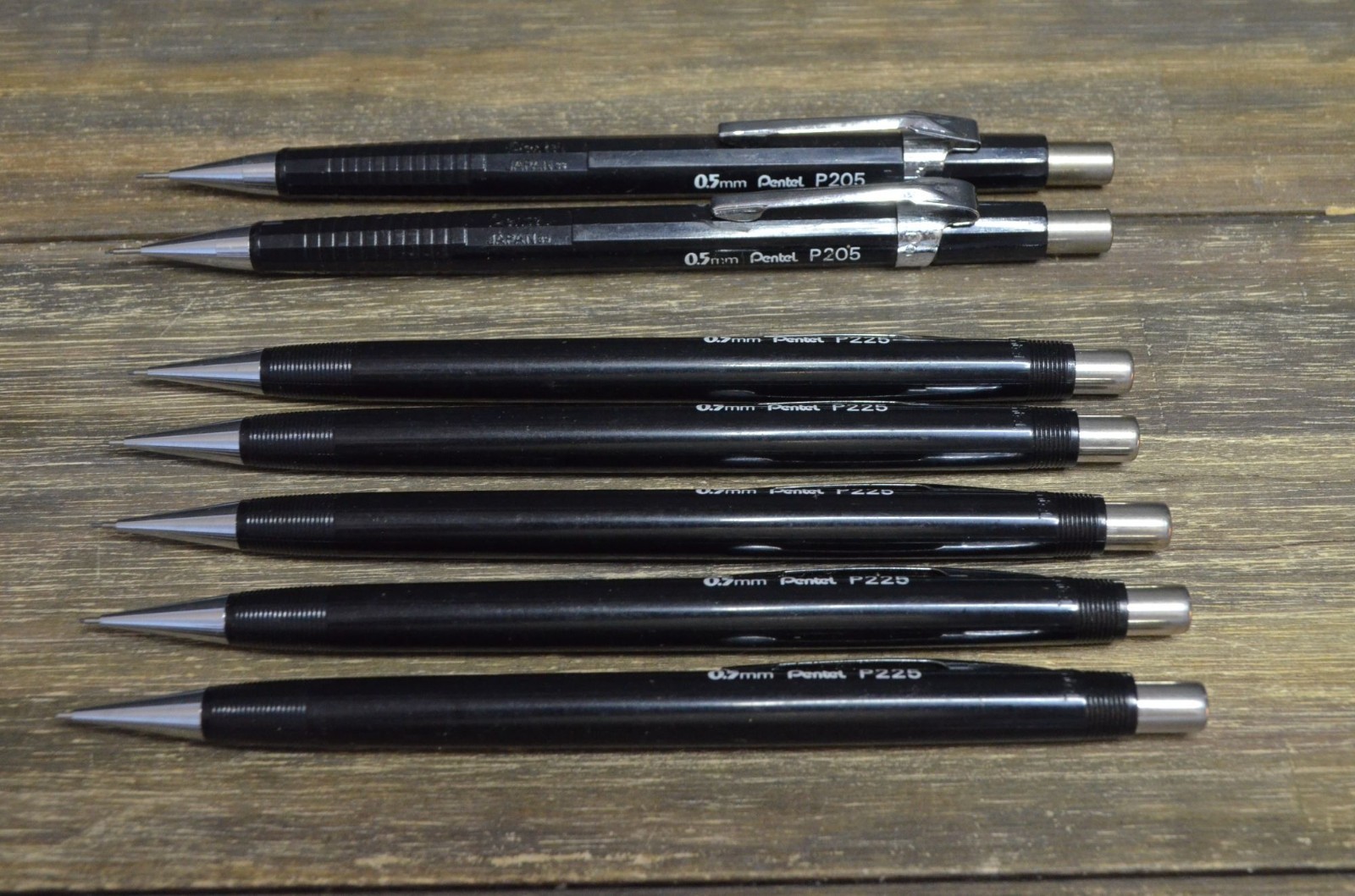Vintage Pentel Mechanical Pencil Lot 225 205 Japan with (3) Pieces Scripto Lead