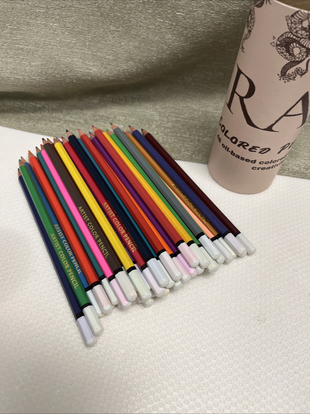 48 Count Colored Pencils Set, Oil Art for Adult Raja
