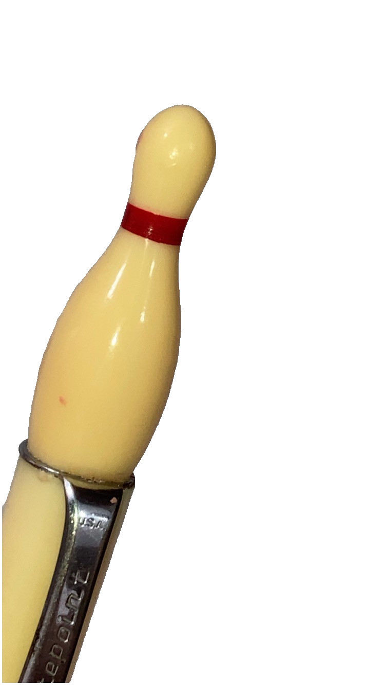 Vintage Rite Point Mechanical Pencil Figural Bowling Pin Top Wichita Kansas